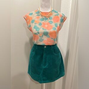 NWT VTG 80s Harve Benard Multicolored Floral Sleeveless Blouse Tank Top - 8